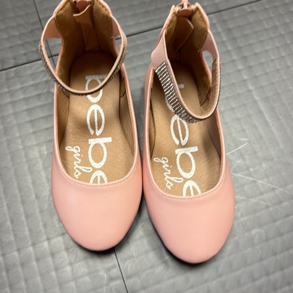 BEBE GIRLS PINK RHINESTONE DRESS SHOES FLATS SIZE 8 - Picture 2 of 7